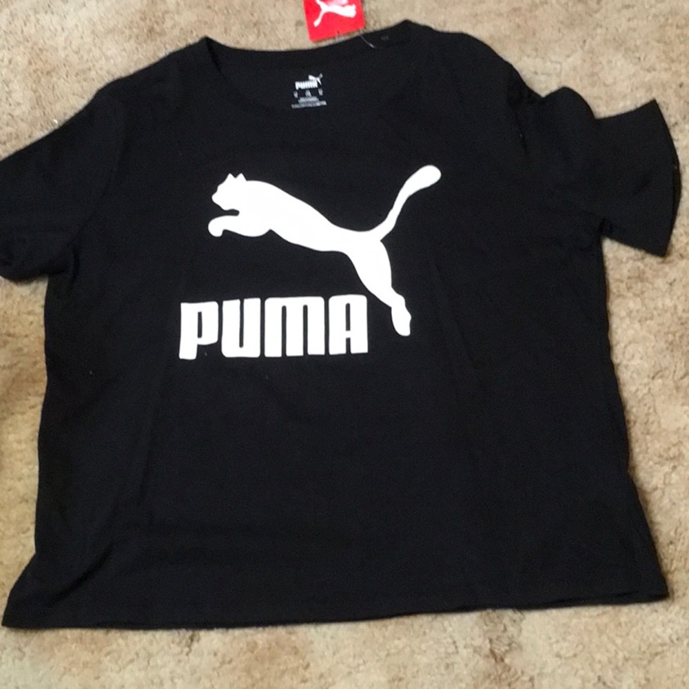 Ladies PUMA Black Tee Shirt. NWT Size 1X